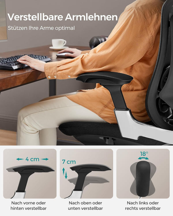 Adjustable Reclining Desk Chair – Ergonomic Support