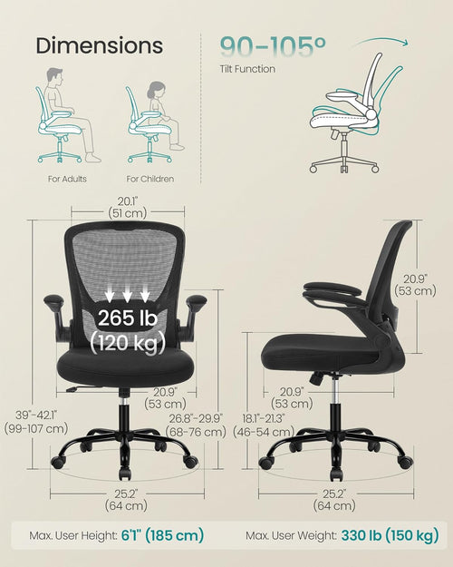 Ergonomic Mesh Office Chair with Lumbar Support