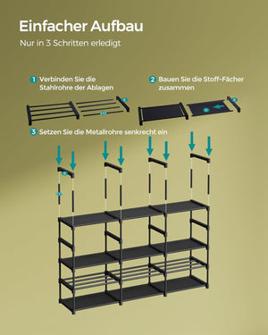 Adjustable 8-Tier Shoe Rack (Holds up to 48 Pairs) - Karrari