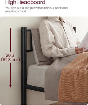 Metal Single Bed Frame - Black - Karrari