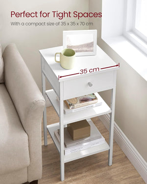 Bedside Table - Drawer & Adjustable Shelf - Karrari