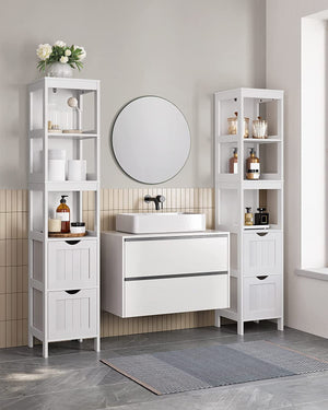 Tall Bathroom Storage Cabinet with Drawers - Karrari