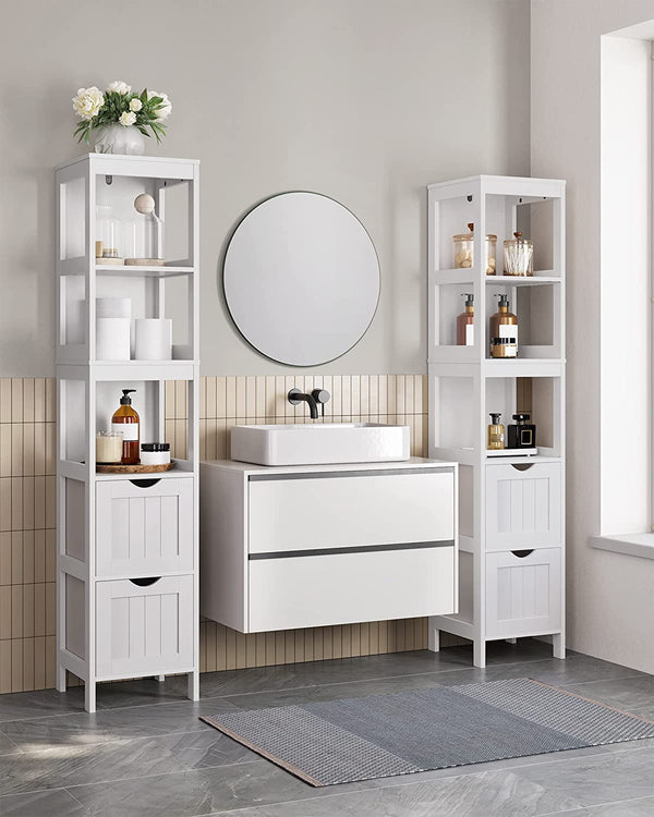 Tall Bathroom Storage Cabinet with Drawers - Karrari