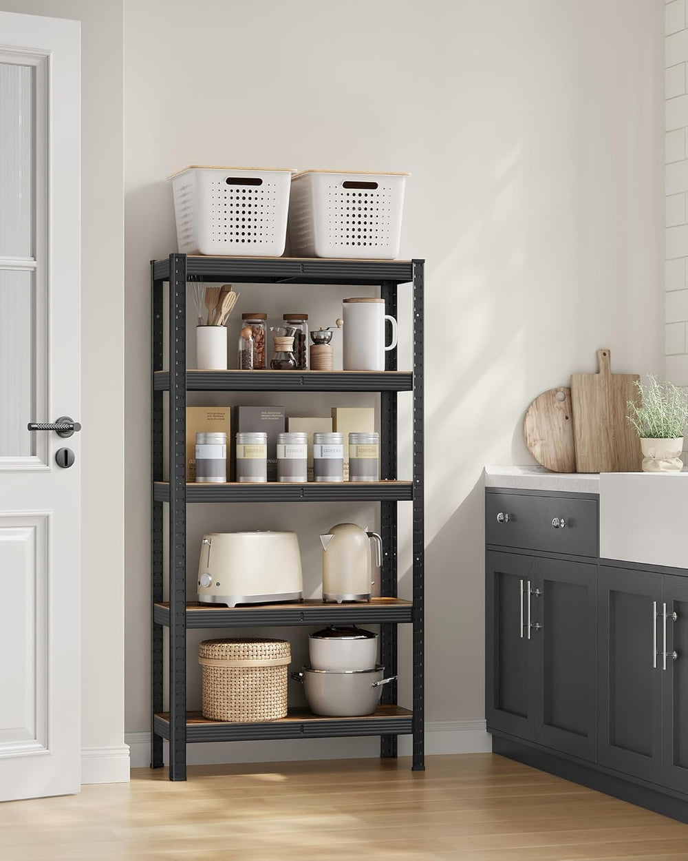 Industrial Shelving Unit – 5 Adjustable Shelves (30x75x150cm) - Karrari