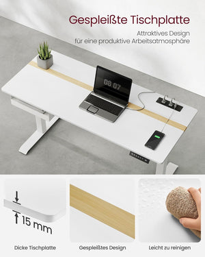 Adjustable Electric Desk with Drawer & Socket - Karrari
