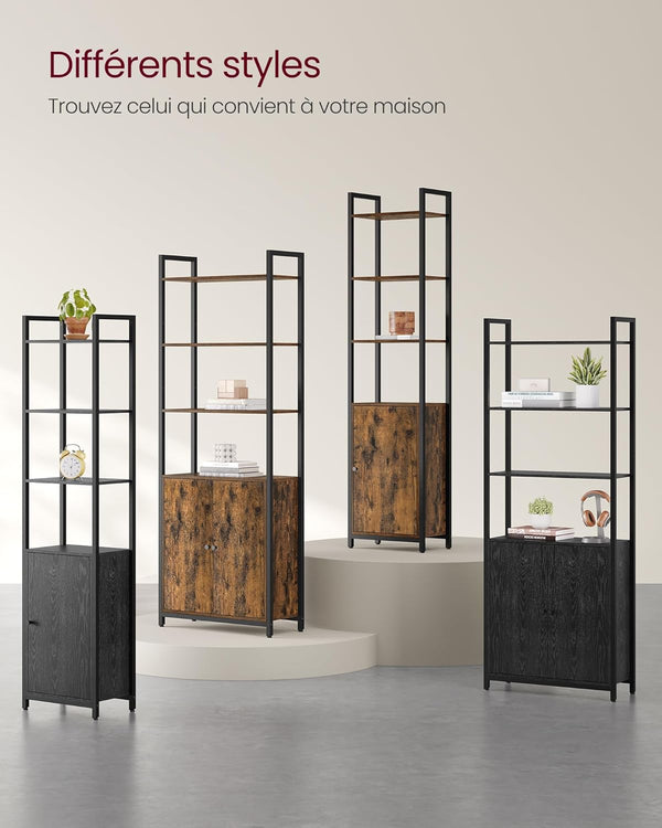 6-Tier Bookcase with Door - Karrari