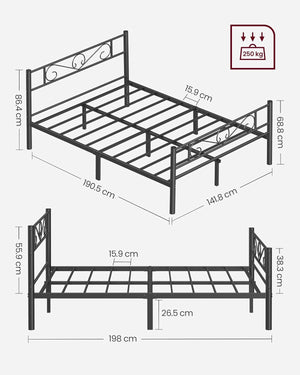 Double Metal Bed Frame - Karrari