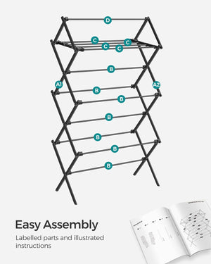Compact Clothes Horse Dryer – Foldable, Easy Assembly - Karrari