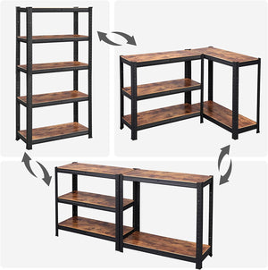Industrial Shelving Unit – 5 Adjustable Shelves (30x75x150cm) - Karrari