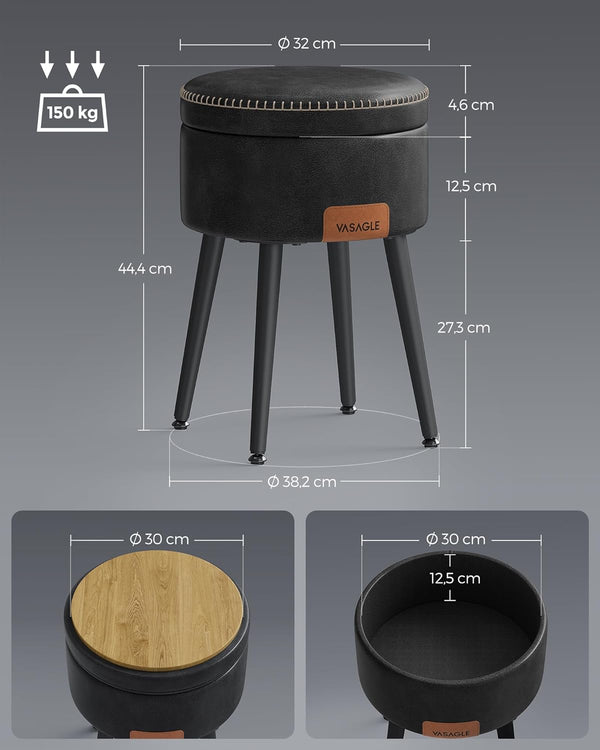 Mid-Century Modern Storage Ottoman Stool - Karrari