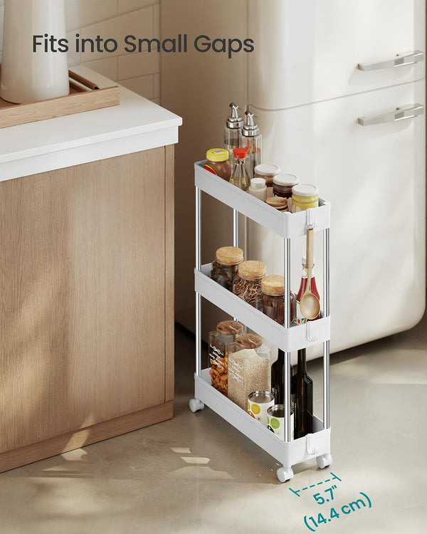 3-Tier Rolling Storage Cart with Wheels