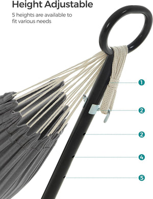 Freestanding Hammock with Adjustable Metal Frame