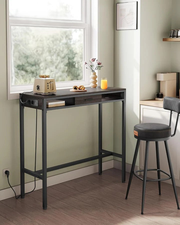 Bar Table with Power Strip & Drawer - Karrari