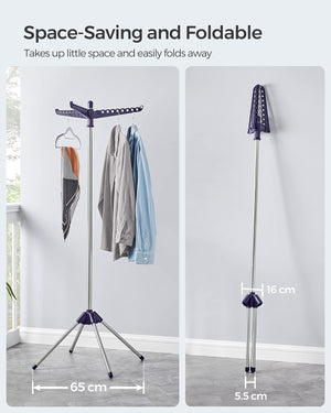 Clothes Airer with 3 Rotatable Arms – Stainless Steel - Karrari