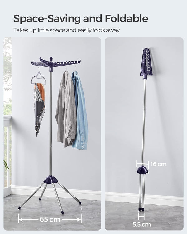 Clothes Airer with 3 Rotatable Arms – Stainless Steel - Karrari