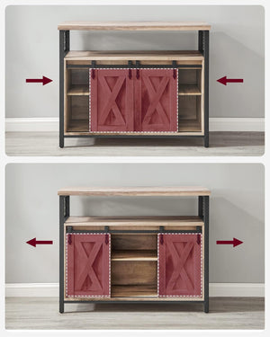 Sideboard with 2 Sliding Barn Doors