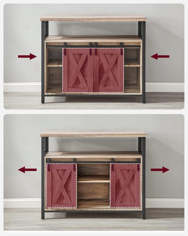 Sideboard with 2 Sliding Barn Doors