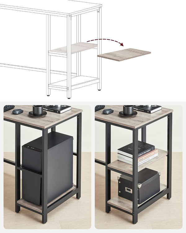 L-Shaped Corner Gaming Desk with Storage Shelves - Karrari