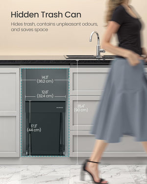 Kitchen Bin for Recycling and Waste - Ink Black - Karrari