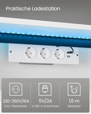 Modern Hanging TV Unit – Wall-Mounted with LED