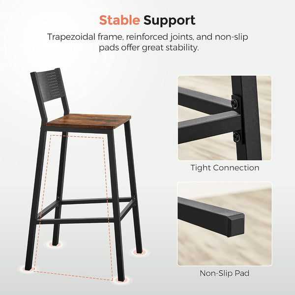 Set of 2 Industrial Kitchen Chairs - Karrari