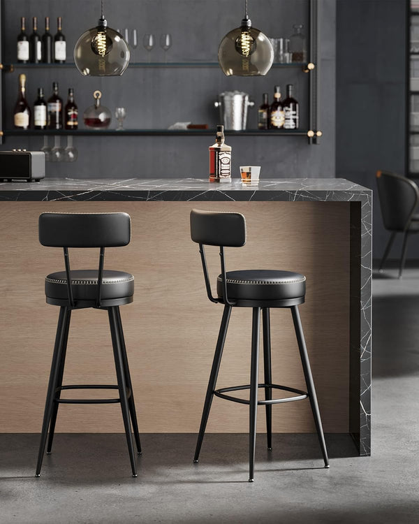 Swivel Faux Leather Bar Stools (Set of 2) - Karrari