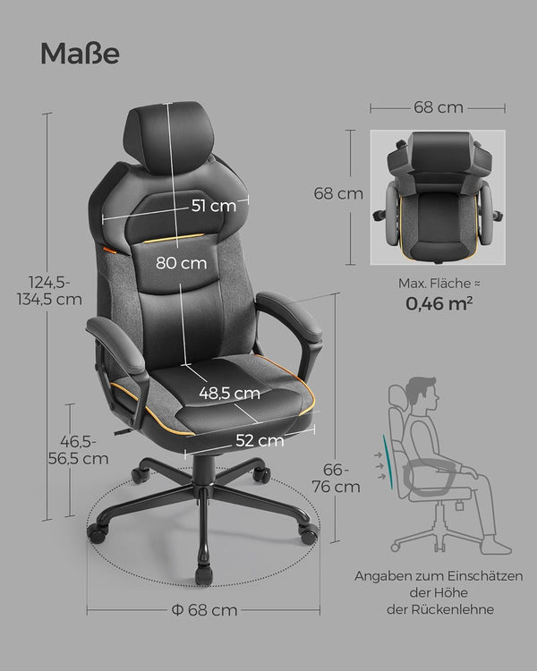 Office & Gaming Chair – Adjustable, Padded, Comfortable - Karrari