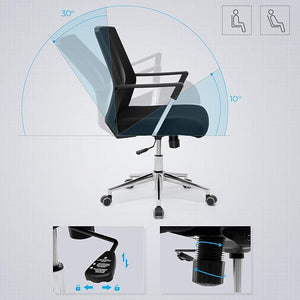 Office Chair – Mesh Back, Adjustable Height & Rocker - Karrari
