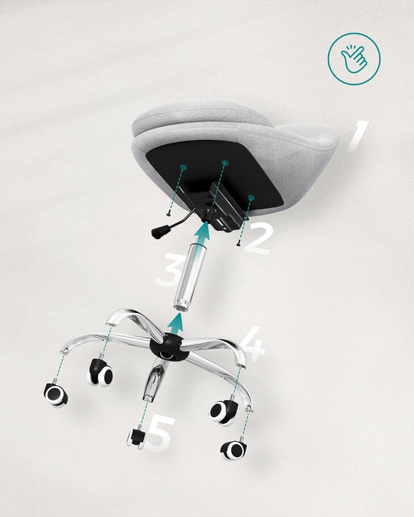 Grey Swivel Office Chair - Karrari