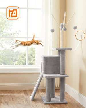 Light Grey Cat Tree Tower for Indoor Cats & Kittens - Karrari