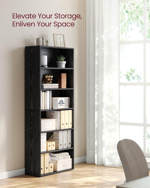 6-Tier Bookshelf with Open Storage