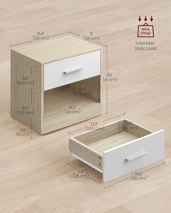 Bedside Table with Drawer - Karrari