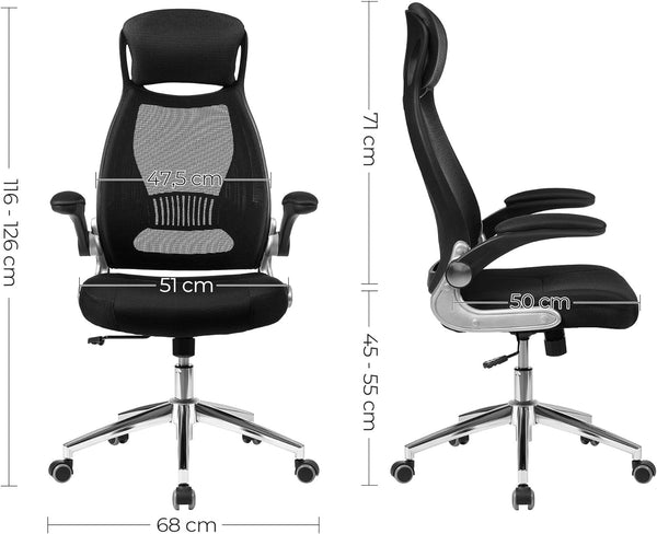 Office Chair - Swivel, Ergonomic Design & Breathable Back - Karrari