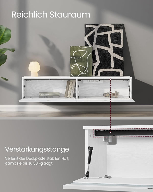 Wall-Mounted TV Cabinet with LED