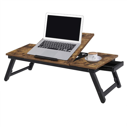 Laptop Desk for Bed or Sofa with Adjustable Tilting Top up to 14.3 Inches