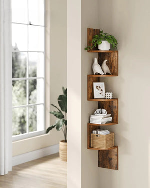 5-Tier Zigzag Corner Floating Shelf - Karrari