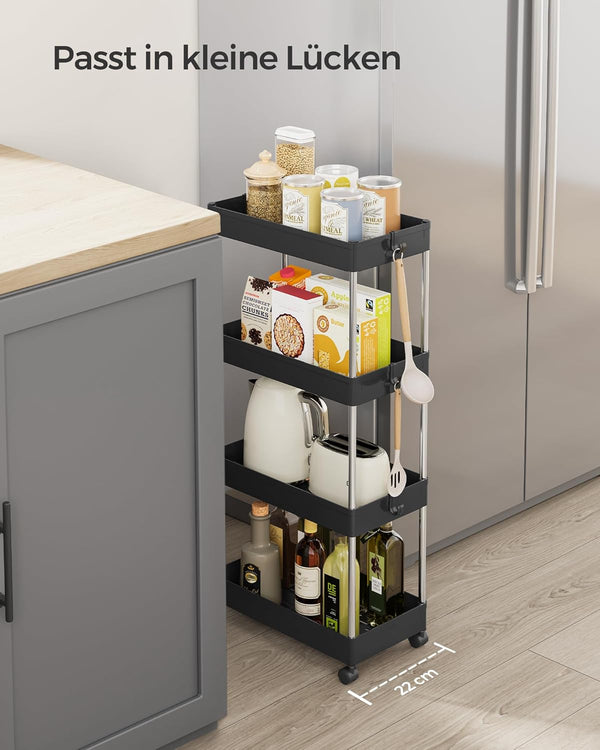 4-Tier Rolling Kitchen Trolley - Karrari