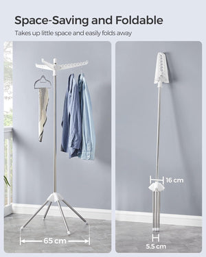 Clothes Airer with 3 Rotatable Arms – Stainless Steel - Karrari