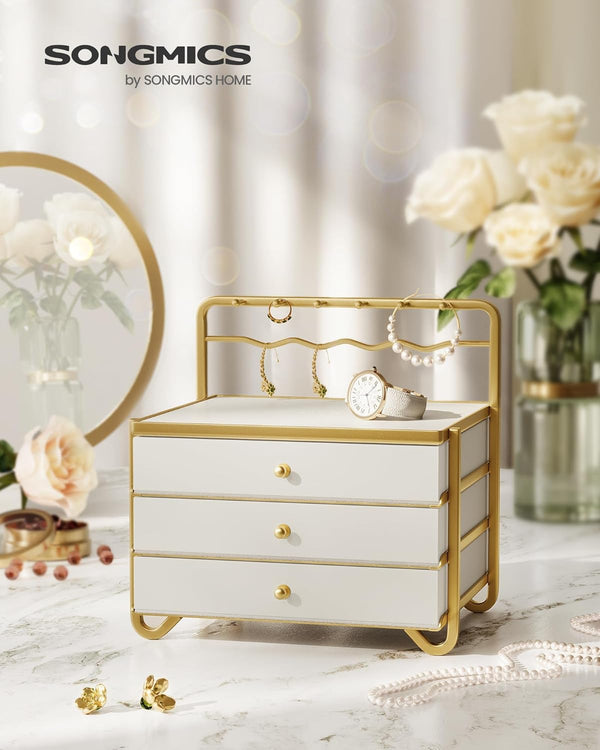 3-Tier Jewellery Organizer - Drawers & Hanging Rack