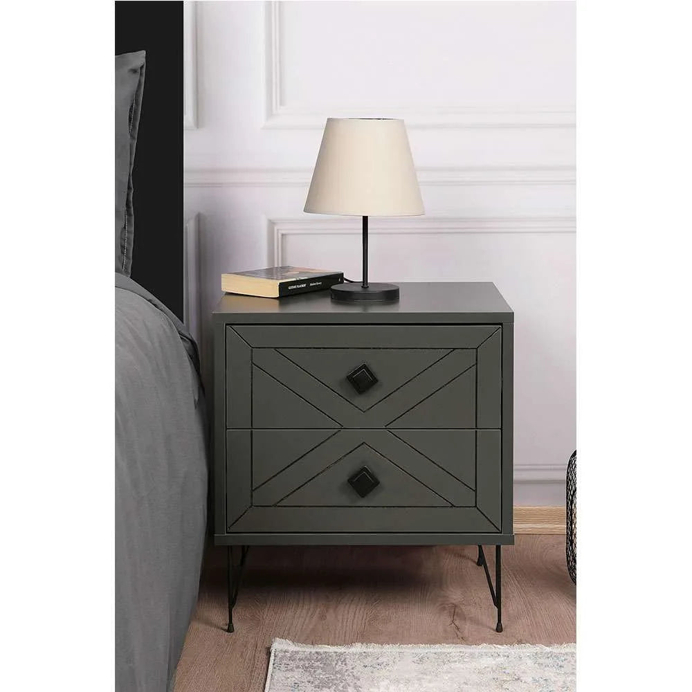 Bedside table Luna Anthracite - Karrari