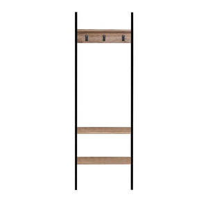 Industrial 5-Tier Tall Bookshelf | Walnut & Black Metal - Karrari