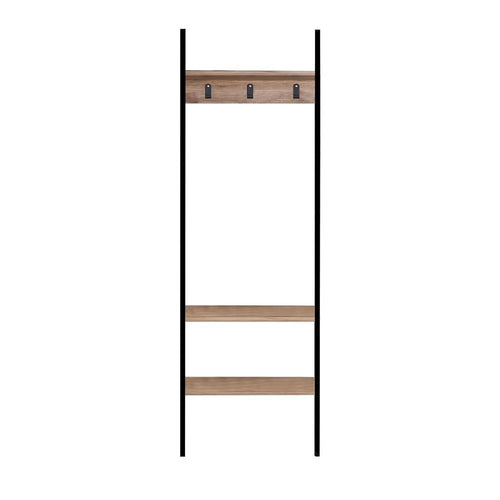 Industrial 5-Tier Tall Bookshelf | Walnut & Black Metal - Karrari