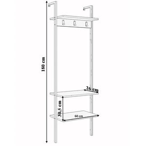 Industrial 5-Tier Tall Bookshelf | Walnut & Black Metal - Karrari