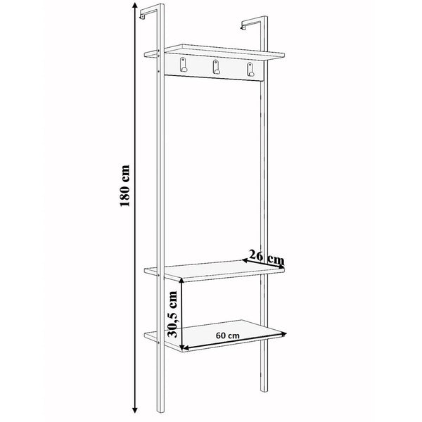 Industrial 5-Tier Tall Bookshelf | Walnut & Black Metal - Karrari