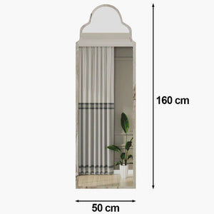 Full-Length Arched Top Mirror | Marble-Effect Frame - Karrari