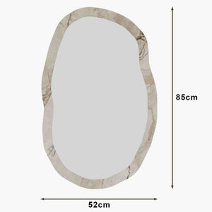 Organic Irregular Wall Mirror | Marble-Effect Frame - Karrari