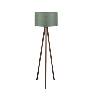 Tripod Floor Lamp - Green Fabric Shade (140cm) - Karrari
