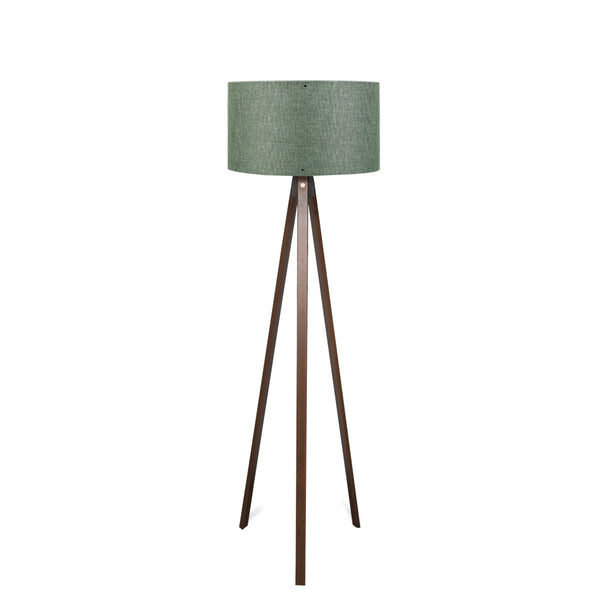 Tripod Floor Lamp - Green Fabric Shade (140cm) - Karrari