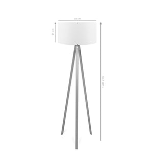 Tripod Floor Lamp - Green Fabric Shade (140cm) - Karrari