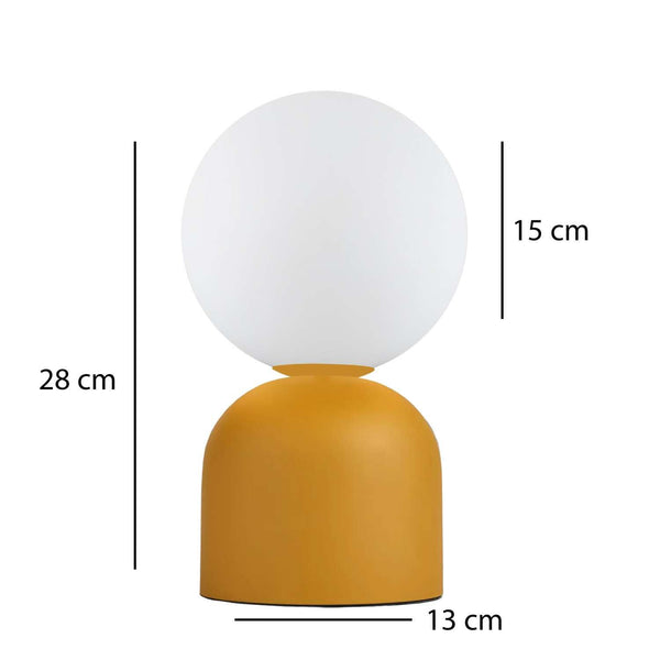 Mustard Yellow Globe Table Lamp - Karrari